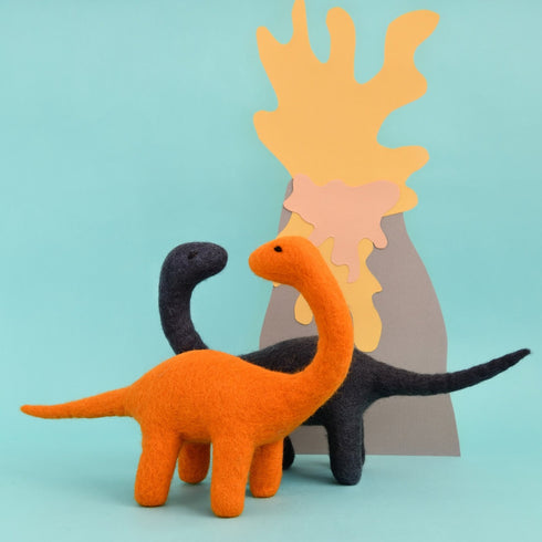 DASHDU - Daredevil Dino - Orange Felt Dinosaur